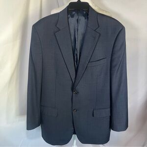 Ralph Lauren Men's Two Button Blazer Deep Blue with Fine Plaid‎ Size 42R